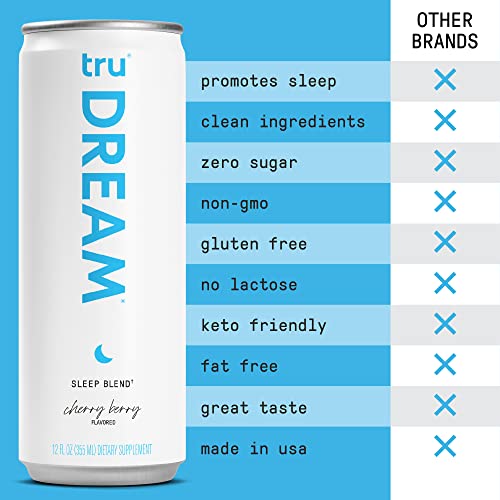 Tru Dream Sparkling Water, Calm Blend Drinks with Liquid Melaton...