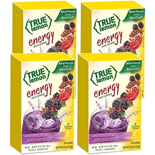 True Lemon Energy Drinks Wild Blackberry Pomegranate 4 Boxes,