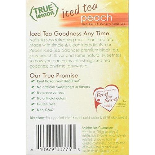 Peach Iced Tea Mix By True Lemon | Instant Powdered Drink Packet