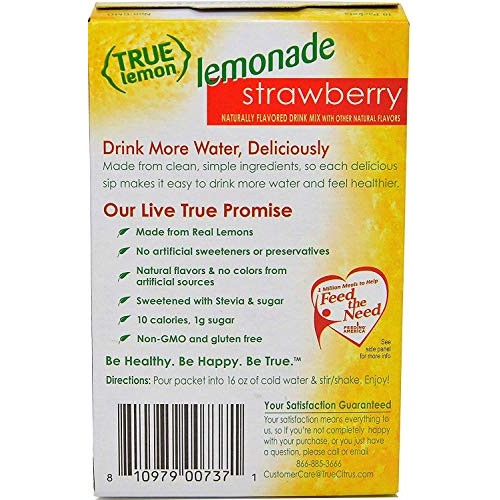 True Citrus Strawberry Lemonade Pack Of 4 10Ct Each Box