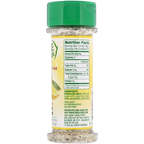 True Lemon Pepper Seasoning 2 pack Natural Ingredients, No Sal...