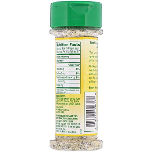 True Lemon Pepper Seasoning 2 pack Natural Ingredients, No Sal...