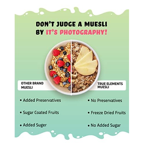 True Elements Muesli No Added Sugar 700g - Sugar Free | Breakfas...