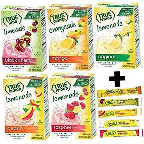 True Lemon Assorted Beverage Pack: 5Boxes 10Ct Each With 5 Fre