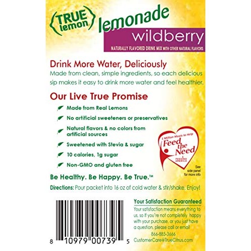 True Lemon Wildberry Lemonade Pack Of 4 10Ct Each Box. True Ci