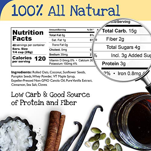 True North Granola – Maple Vanilla Granola, All Natural, Low Car