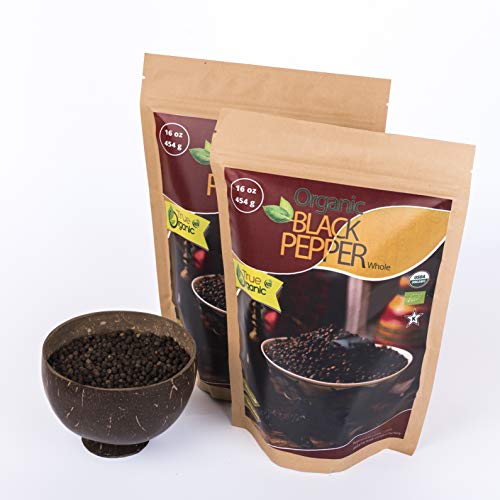 True Organic Ceylon Black Peppercorns Whole 16 Oz - Usda &Amp; Koshe