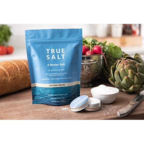True Salt Gourmet Kosher Grain Salt - 16 Oz - All Natural, Organ
