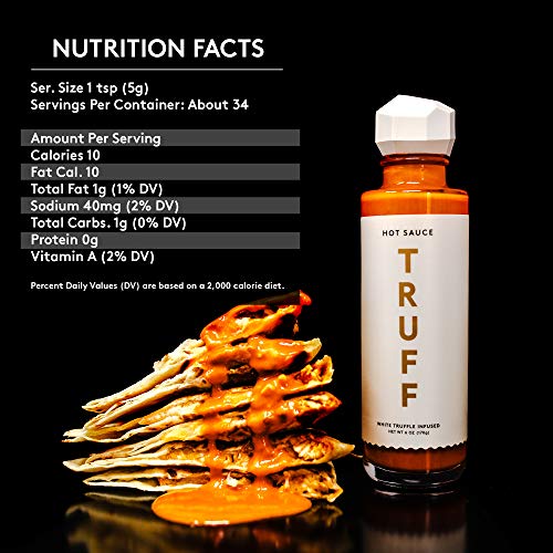 Truff Hot Sauce, Gourmet Hot Sauce With Ripe Chili Peppers, Blac