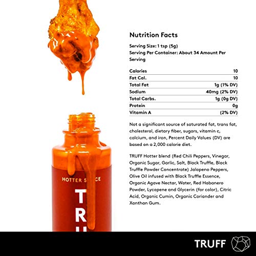 Truff Hotter Sauce, Gourmet Hot Sauce With Jalapeño, Red Chili P Truff Hotter Sauce, Gourmet Hot Sauce With Jalapeño, Red Chili P