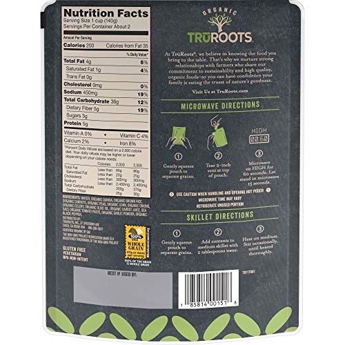 Truroots Organic Quick Cook Quinoa And Brown Rice Blend, Vegetab