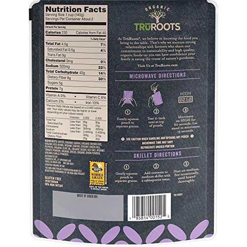 Truroots Organic Quick Cook Quinoa, Brown Rice, And Red Bean Ble