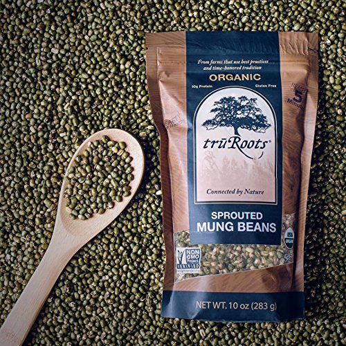 Truroots Organic Sprouted Mung Beans, 10-Ounce Pouches Pack Of 6