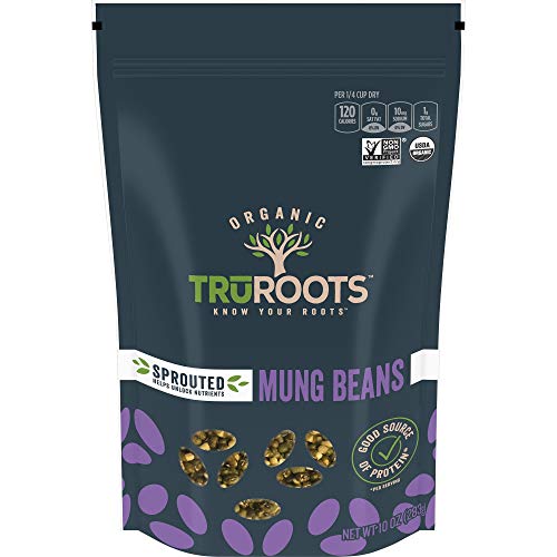 Truroots Organic Sprouted Mung Beans, 10-Ounce Pouches Pack Of 6
