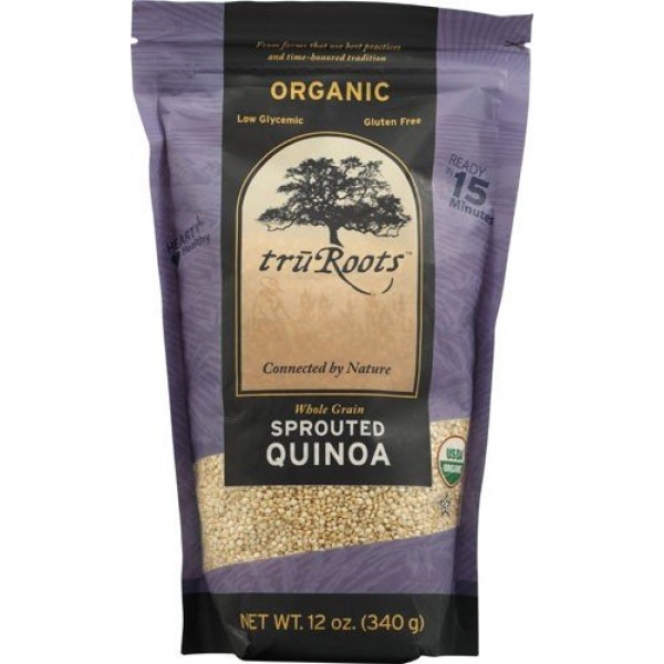 Truroots Organic Sprouted Quinoa, 12-Ounce Pouches Pack Of 6