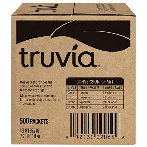 Truvia Natural Stevia Sweetener Packets, 35.25 Ounce, 500 Count