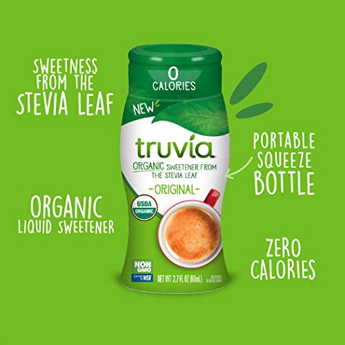 Truvia Organic Zero Calorie Liquid Stevia Sweetener Bottle, Orig