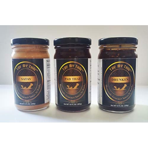 Gourmet Asian Chef Sauce Bundle - Satay Peanut Sauce, Pad Thai,