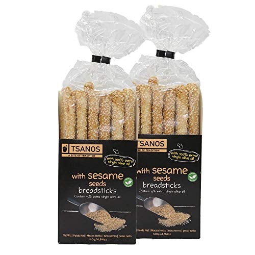 Tsanos Greek Sesame Breadsticks, 140Gr 2-Pack