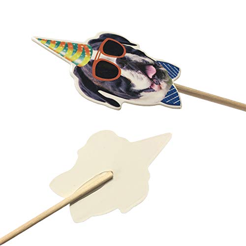 24Pcs Dog Cupcake Toppers, Dogs Face Cake Toppers, Puppy Pet The