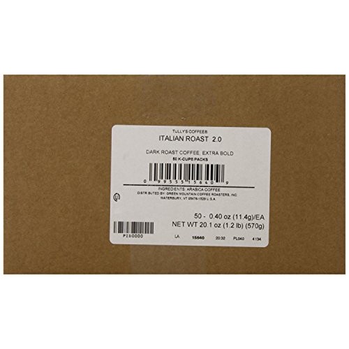 Keurig, Tullys, Italian Roast, K-Cup Counts, 50 Count