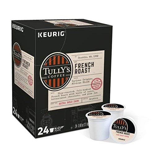 Tullys Coffee, French Roast, Single-Serve Keurig K-Cup Pods, Da