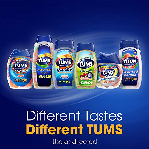 Tums Smoothies Berry Fusion Extra Strength Antacid Chewable Tabl