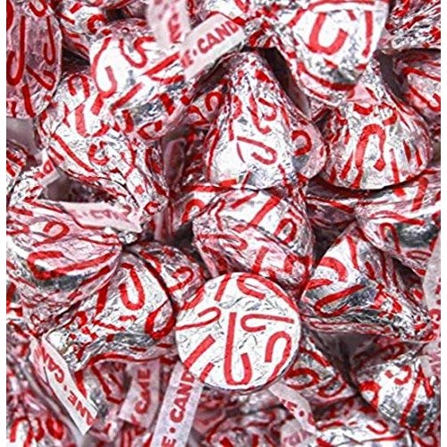Hersheys Kisses Candy Cane Chocolate - Mint Candy With Stripes &Amp;