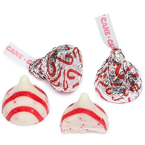 Hersheys Kisses Candy Cane Chocolate - Mint Candy With Stripes &Amp;