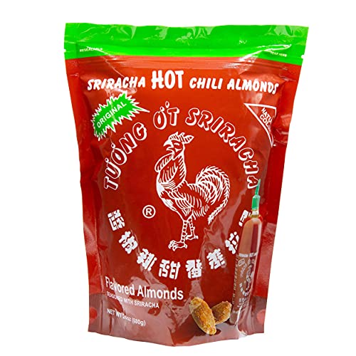 Sriracha Hot Chili Almonds- Seasoned with with Authentic Srirach...