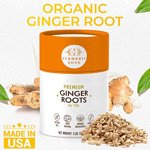 Turmeric Zone Ginger Root for Tea - Decaf Herbal Tea - 100% Orga...