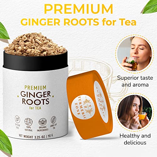 Turmeric Zone Ginger Root for Tea - Decaf Herbal Tea - 100% Orga...