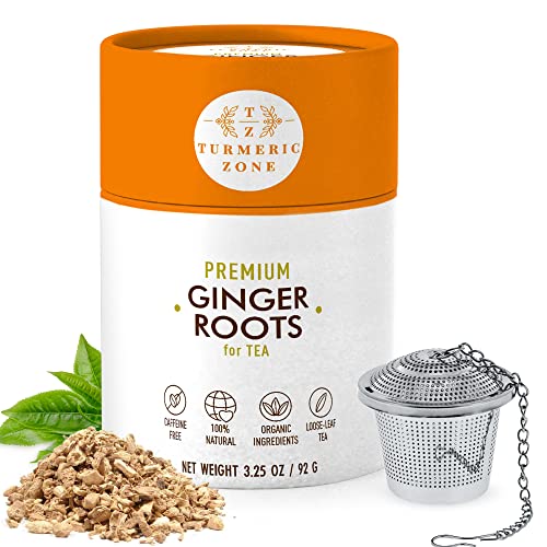 Turmeric Zone Ginger Root for Tea - Decaf Herbal Tea - 100% Orga...