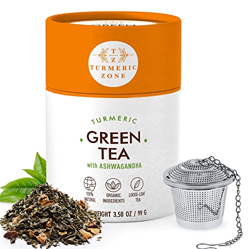 Turmeric Zone Organic Turmeric Ashwagandha and Green Tea made wi...