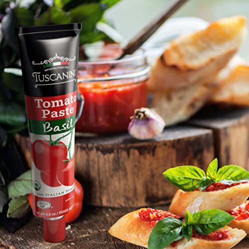 Tuscanini Italian Basil Tomato Paste, 4.5oz Tube 2 Pack | Made...