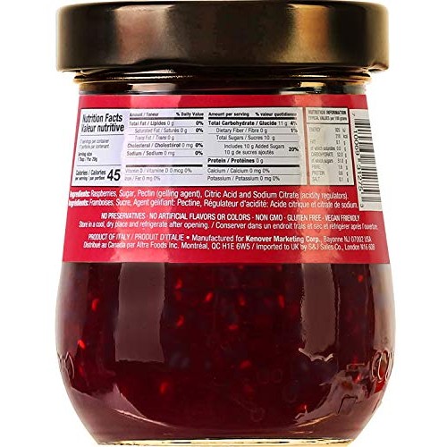 Tuscanini Premium Italian Raspberry Preserves, 11.64 Oz Jar, Spr