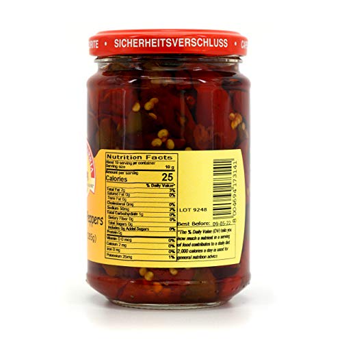 Tutto Calabria Hot Long Chili Peppers, 10.2 Oz