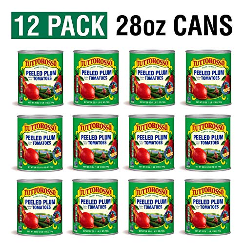 Tuttorosso Peeled Plum Tomatoes, 28Oz Can Pack Of 12