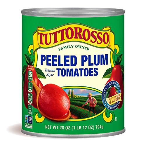 Tuttorosso Delicious Peeled Plum Canned Tomatoes, 28Oz Cans Pac