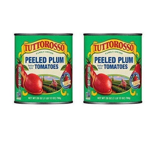 Tuttorosso Delicious Peeled Plum Canned Tomatoes, 28Oz Cans Pac