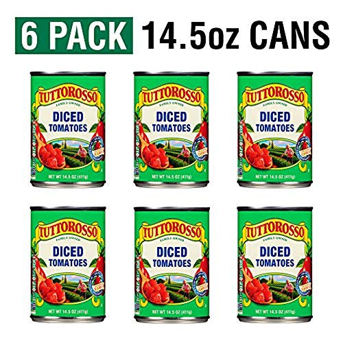 Tuttorosso Diced Canned Tomatoes, 14.5Oz Can Pack Of 6
