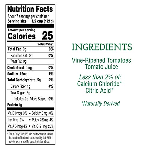 Tuttorosso No Salt Added Peeled Plum Canned Tomatoes, 28Oz Cans