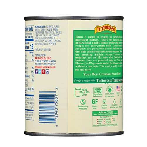 Tuttorosso Tomato Sauce, Gluten Free And Vegetarian Recipe, 28 O