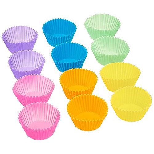 Tvoip Silicone Cupcake Liners Reusable Baking Cups Nonstick Easy