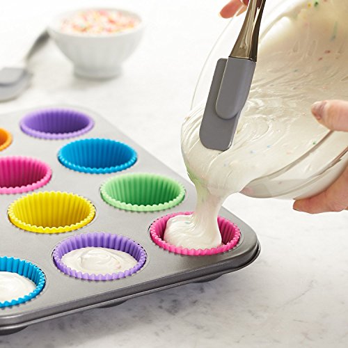 Tvoip Silicone Cupcake Liners Reusable Baking Cups Nonstick Easy