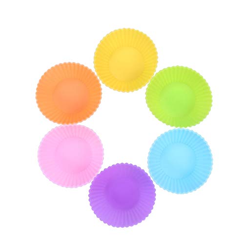 Tvoip Mini Muffin Pan - Reusable Silicone Cupcake Molds 2In 24 P