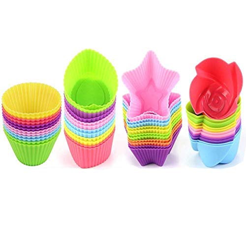 Tvoip Silicone Cupcake Liners Reusable Baking Cups Nonstick Easy