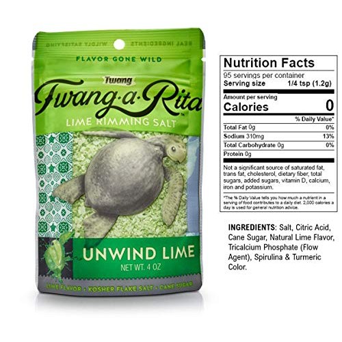 Twang-A-Rita Cocktail Rimming Salt Blend, Lime And Fruit Variety
