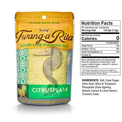 Twang-A-Rita Cocktail Rimming Salt Blend, Lime And Fruit Variety