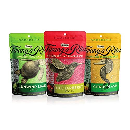 Twang-A-Rita Cocktail Rimming Salt Blend, Lime And Fruit Variety